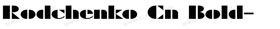Rodchenko Cn Bold字体转换